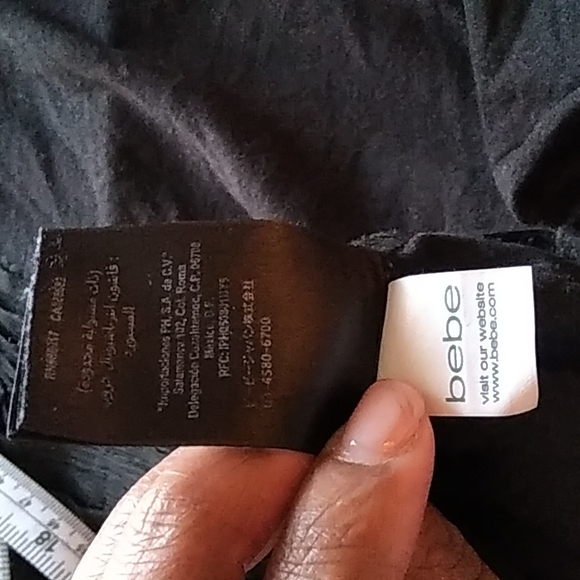 BEBE Cold shoulder tuxedo style bodysuit. - Picture 6 of 6